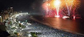 Fogos de ano novo em Copacabana