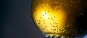 Base de um copo de cerveja