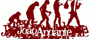Personagem da João Andante como último ser da evolução humana