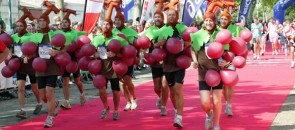 Maratonistas fantasiados