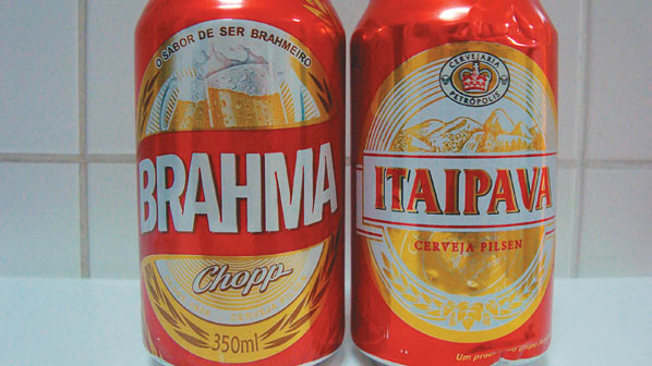 Latas vermelhas: Brahma e Itaipava