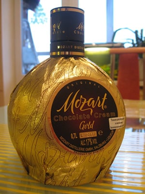Garrafa do Licor Mozart Gold