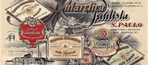 Rótulo antigo da cerveja Antarctica