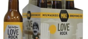 Garrafa e caixa da cerveja Love Rock