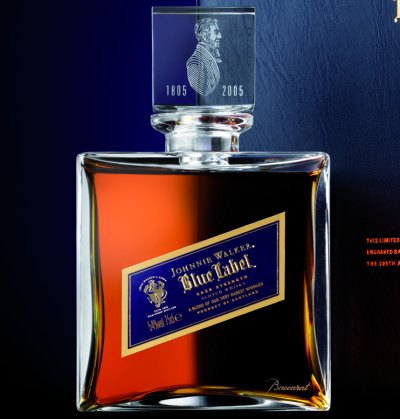 Garrafa do Blue Label Baccarat