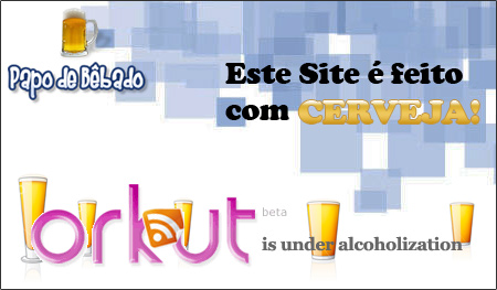 Montagem com a marca do Orkut