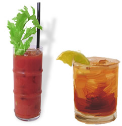 Drinks Bloody Mary e Rum grog