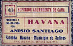 Rótulo da cachaça Havana