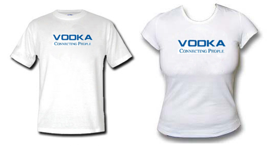 Camiseta Vodka connecting people