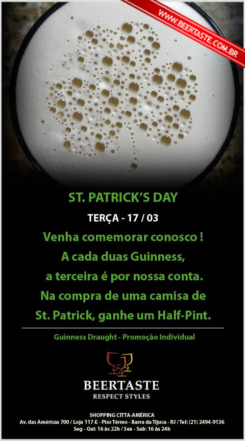 Flyer Patrick's Day do Beertaste