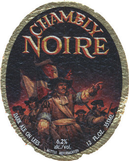 Rótulo cerveja Chambly Noire