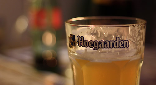 Copo da cerveja Hoegaarden