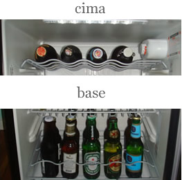 Figura mostrando a parte superior e a base do frigobar