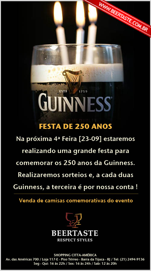 Flyer 250 anos da Guinness