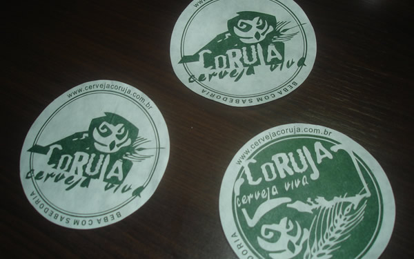 Porta-copos da cerveja Coruja