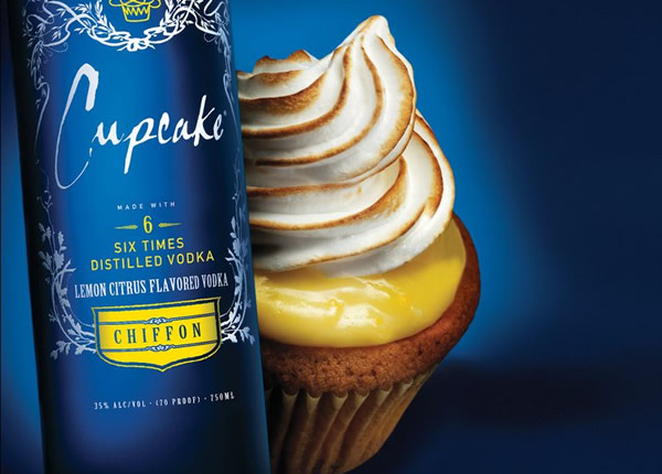 Garrafa da Vodka Cupcake sabor Chiffon