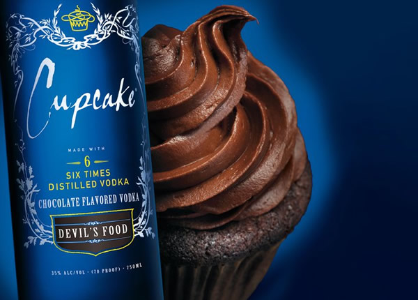 Garrafa da Vodka Cupcake sabor Chocolate