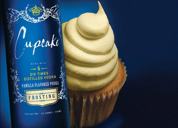 Garrafa da Vodka Cupcake sabor Baunilha