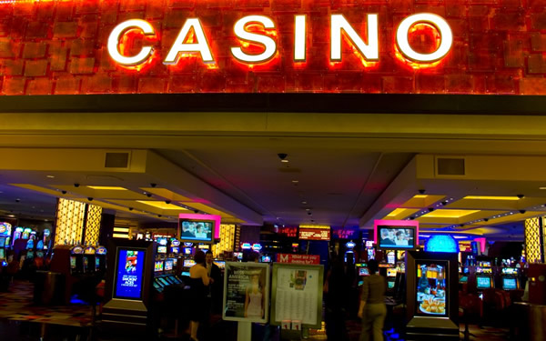 Entrada de um cassino em Las Vegas