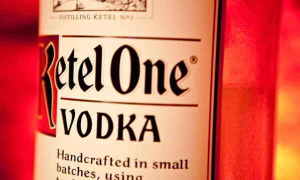 Garrafa da vodka Ketel One