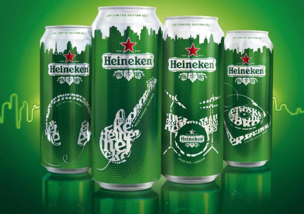 Latas da Heineken Music