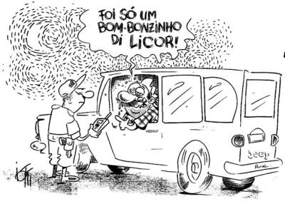 Charge sobre a Lei Seca