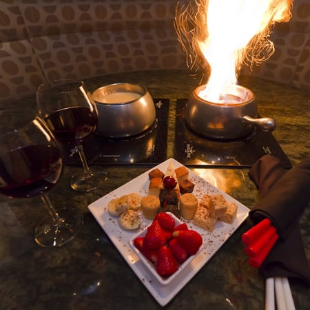 Fondue de chocolate e vinho