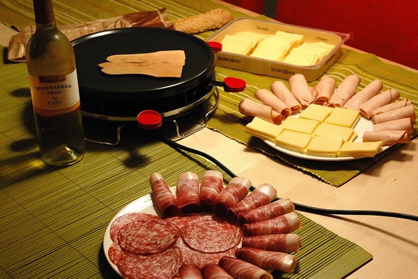 Fondue de Raclettes e vinho