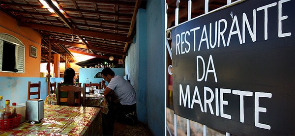 Entrada de um restaurante brasileiro