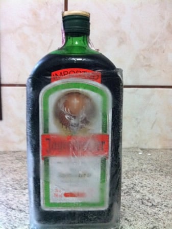 Garrafa de Jagermeister congelada