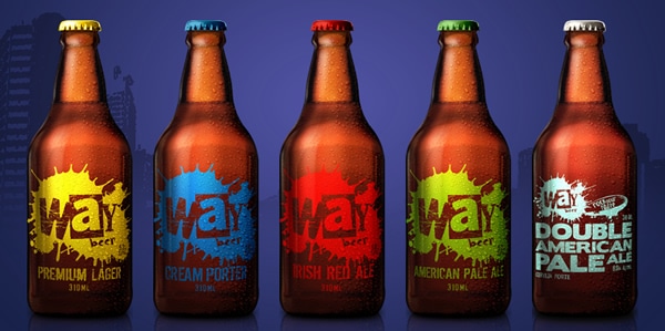 Garrafas da cervejaria Way Beer