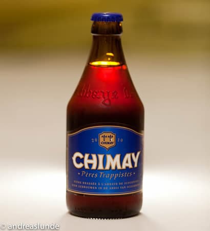 Garrafa da cerveja Chimay Blue