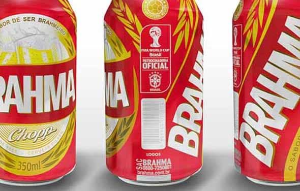 Latas da cerveja Brahma