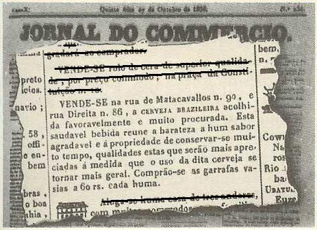 Nota sobre cerveja no Jornal Comercio