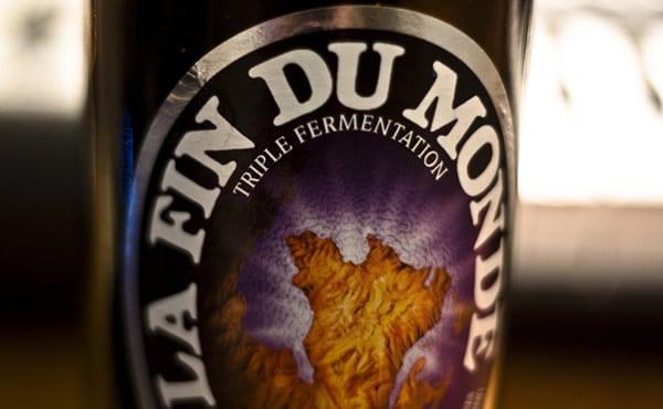 Rótulo da cerveja La Fin du Monde