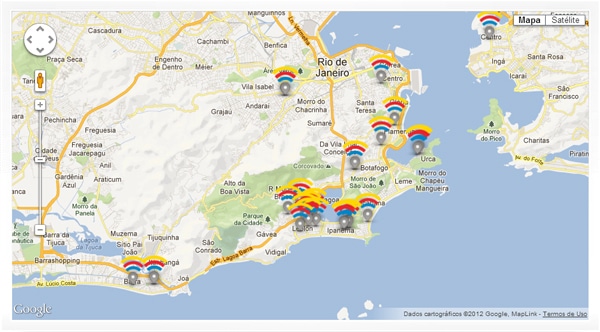 Mapa do Brasil Free WiFi