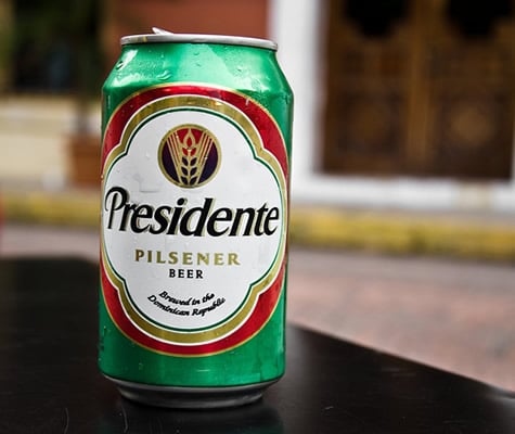 Lata da cerveja Presidente Pilsner