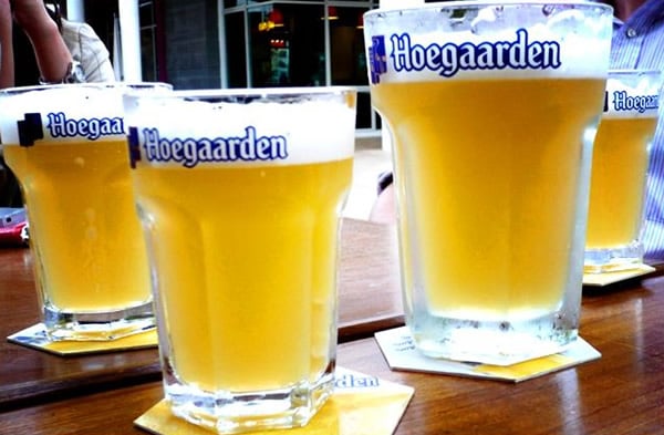 Copos da cerveja Hoegaarden