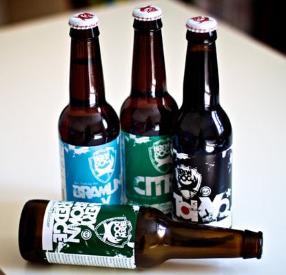 Garrafas da cervejaria Brew Dog