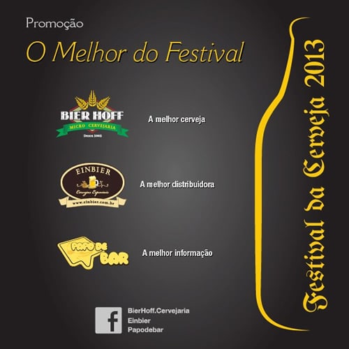 Flyer da promoção O melhor do festival