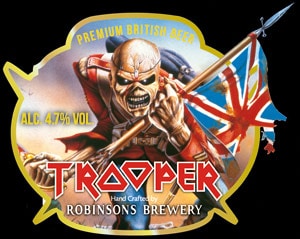 Rótulo da cerveja Trooper, do Iron Maiden