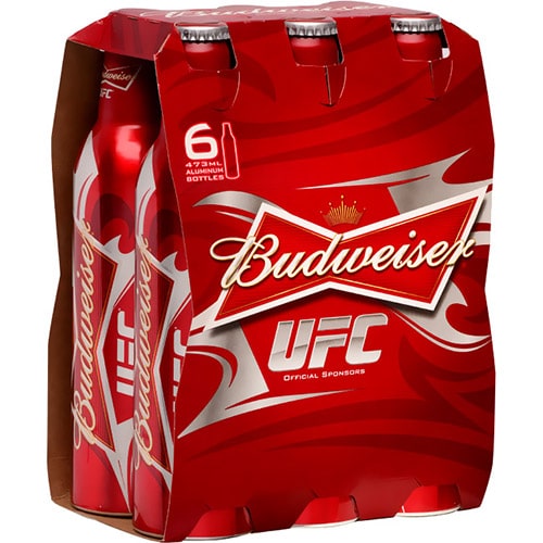 Garrafas da Budweiser UFC