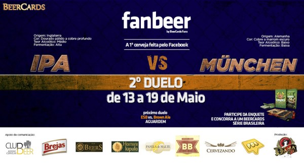 Arte do duelo de  estilo de cerveja da FanBeer, a cerveja do BeerCards