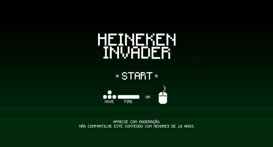 Tela do Heineken Invader