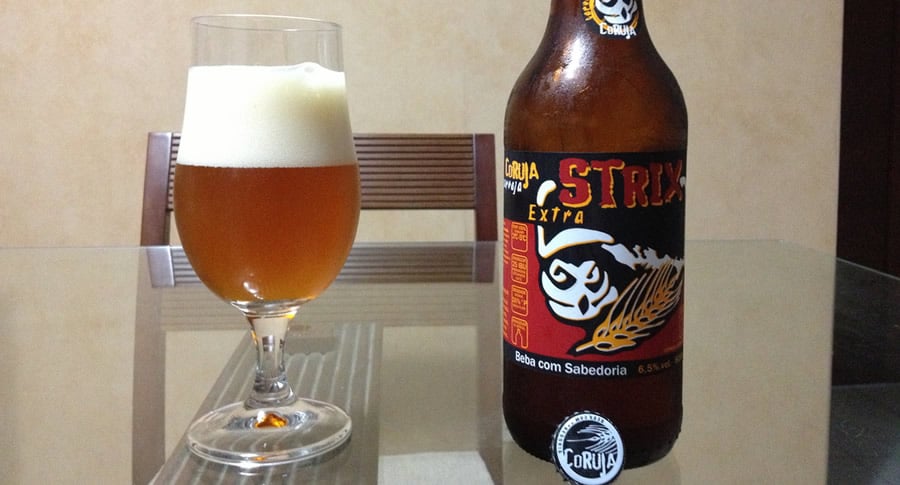 Garrafa da cerveja Coruja Strix Extra