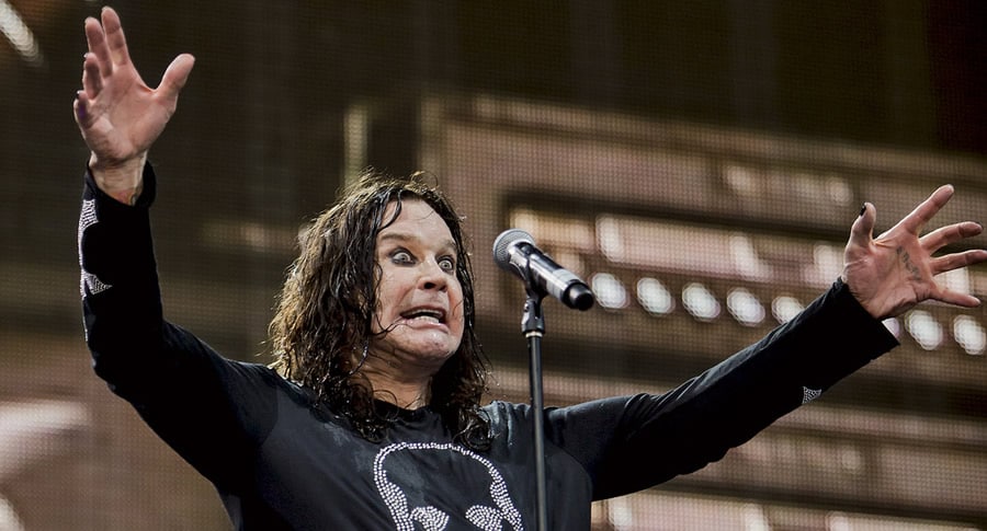 Ozzy num show com abuso de drogas e álcool