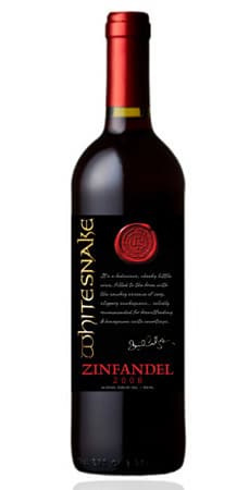 Garrafa de vinho da banda Whitesnake