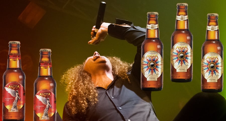 Vocalista do Angra com a Cerveja Angels Cry