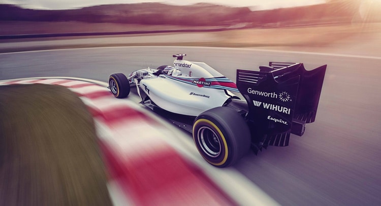 Carro da equipe Williams Martini Racing