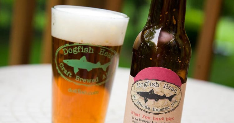 Garrafa da cerveja Dogfish